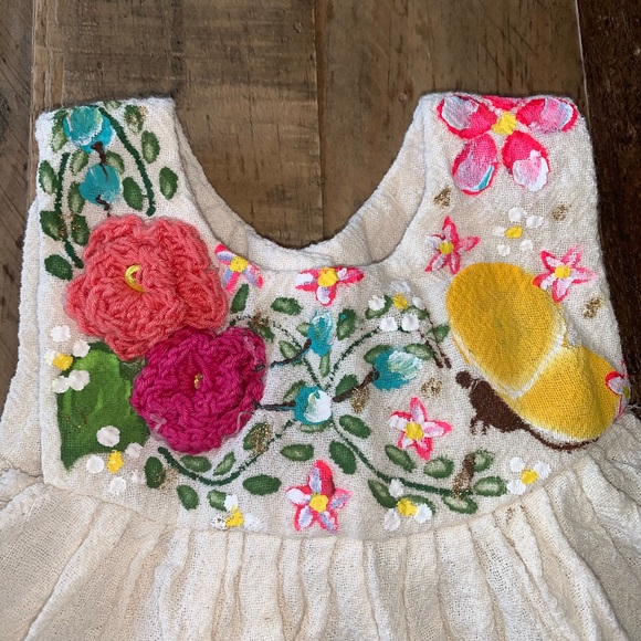 3 for $20 / Hand painted linen dress (6 M) - Picture 3 of 3